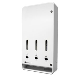 Evogen Tri-Vend Capacity No-Touch Pad/Tampon Dispenser, White