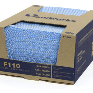 SaniWorks Choice Counter Towels 12" x 21", Blue / White