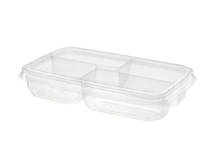 4-Comp Essential Platter 11" x 17", Clear