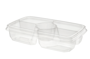 56 oz Essential Platter 11" x 17", Clear w/ Center Cup