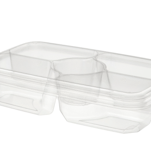 56 oz Essential Platter 11" x 17", Clear w/ Center Cup