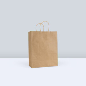 Reddi-2-Go Twist Handle Paper Bag 10" x 5" x 13" , Kraft , 60#