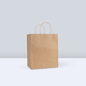 Reddi-2-Go Twist Handle Paper Bag 10" x 6.75" x 12" , Kraft , 60#