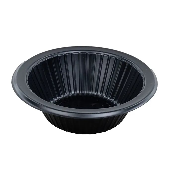 GenWare Round Ribbed Bowl 12 oz, Black