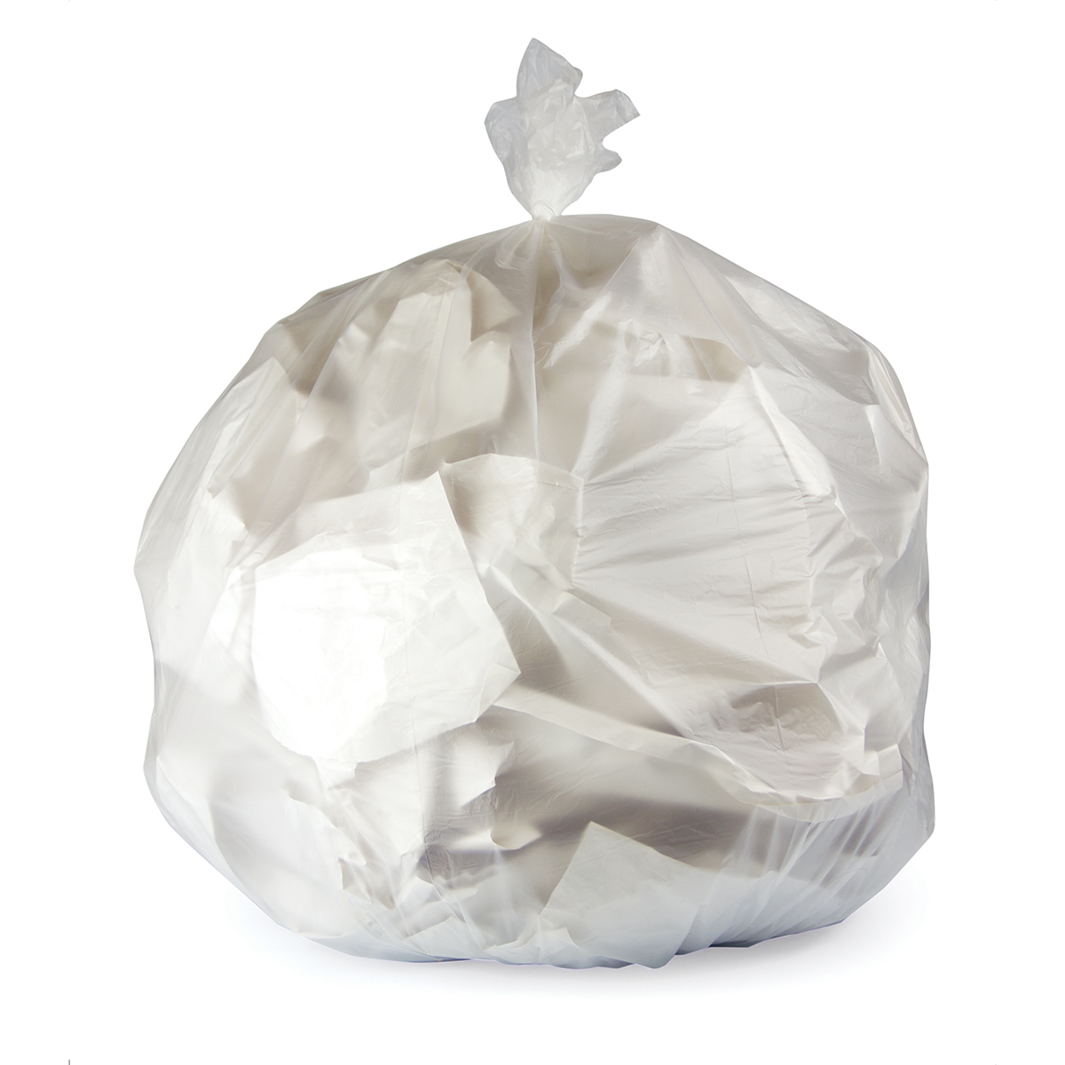 40" x 48" HDPE Can Liner 13 Mic, Natural, 40-45 Gallon