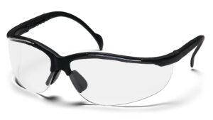 FIT Style Safety Glasses Clear w/ Black Frame