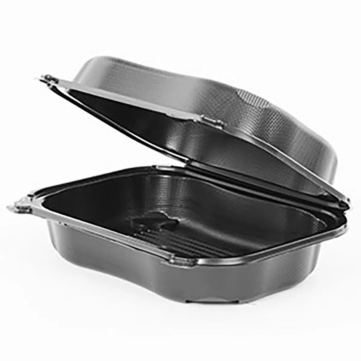 Clover Hinged Utility Container Large Black 9.31" x 7.03" x 2.88"