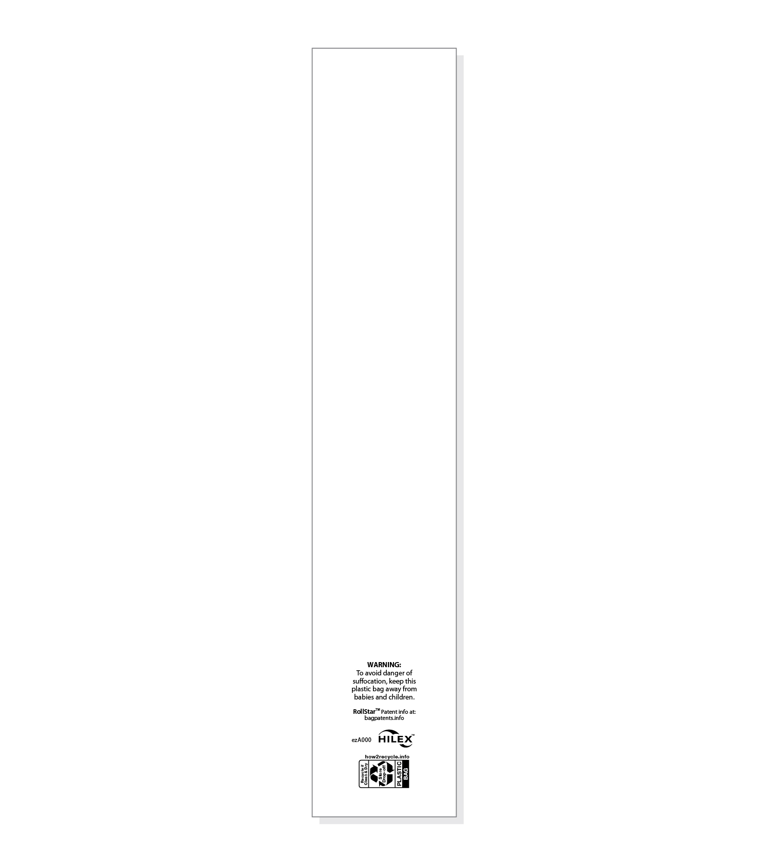 Small Roll Film Plain w/ Warning 15x20 Natural 6 mic