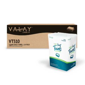 11.81" x 16.53" Valay Guest Towel Airlaid, White, 1-Ply, 1/6 Fold