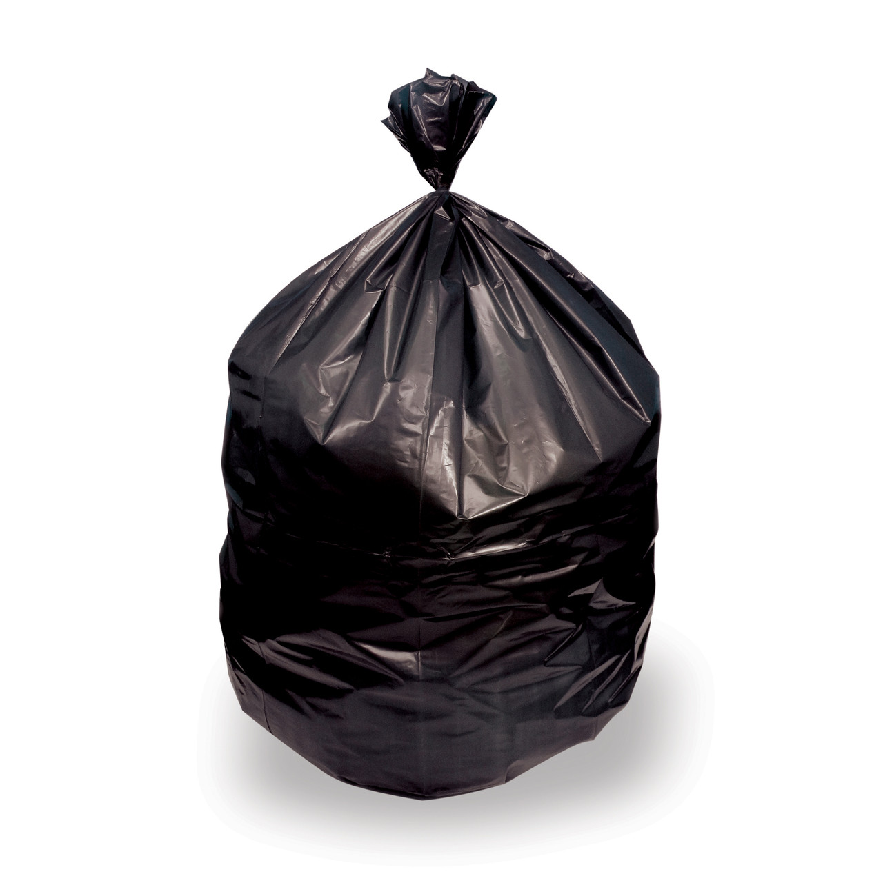40x53 AccuFit Black 0.90 Mil Coreless Roll Can Liners 55 Gallon