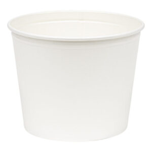 Poly Coated Bucket 130 oz, White