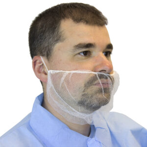 Polyester Mesh Beard Cover White, One Size