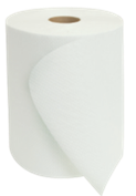 8" Universal Hardwound Roll Towel White 1-Ply 2" Core 1000'