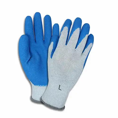 Foam Coated Knit Gloves Medium , Blue/Gray