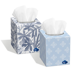 White Cloud Facial Tissue Cube 2 Ply, 8.06" x 8", 100 Sheets