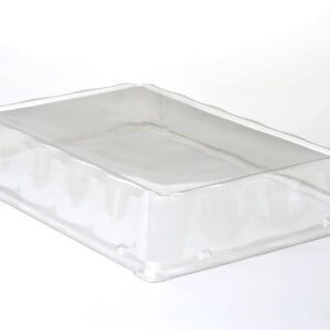 Party Tray Rectangle PET Dome Lid Clear, 21" X 14"