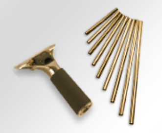 Brass Channel w/ Rubber 8"