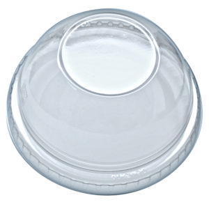 Clear Dome Lid  1" Hole For 12 16 20 & 24 oz. cups