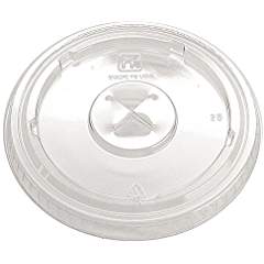 Clear Flat Drink Cup Lid, X-Slot For KC9OF