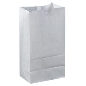 8# Plain White Wet Wax Bakery Bag 6-1/8x4x12-3/4