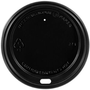 Black Dome Sipper Lid For 10/12/16/20/24 oz Hot Cup