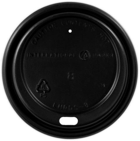 Black Dome Sipper Lid For 8 oz Hot Cup
