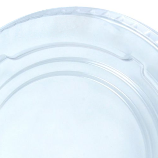 Clear Flat Drink Cup Lid  No Slot For KC9OF