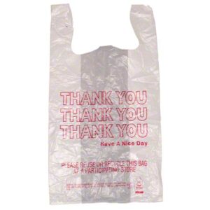 T-Sack 1/6 BL White 12 mic Thank You Print 11x6.5x20.5