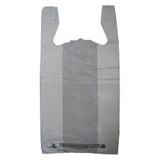 11.5x6.5x22 12.5mic 1/6bbl PLAIN Tshirt bag White