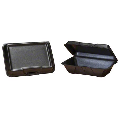 Large Deep Vented 1Cmpt Hinged Cont 9-3/16"x6.5"x2.75" Black Foam