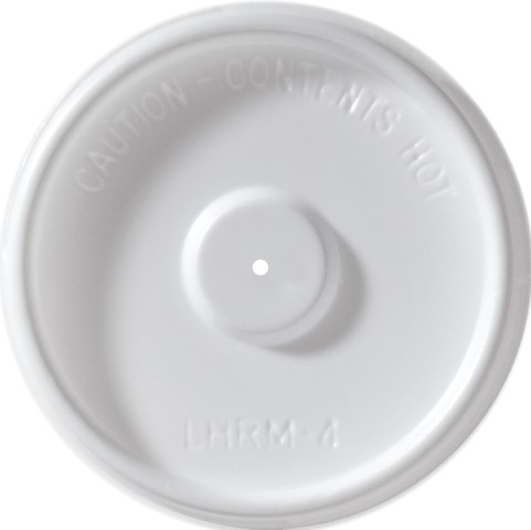 White Flat Lid For 4 oz Hot Cup