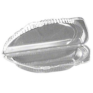 Clear Hinged 1/2 of 8" Pie Cont 8.81" x 5.31" x 1.88"
