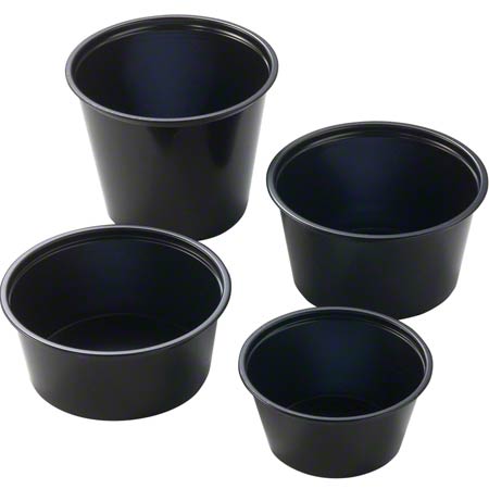 3.25oz. Black Plastic Portion Cup