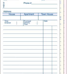 Three-Part Carbonless Delivery Form 3.40" x 6.75" White Shrink Pack Med