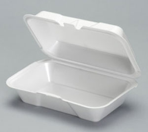 Medium 1 Comp All Purpose Container 8.25"x5"x3" White Foam