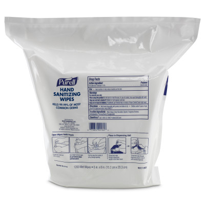 Purell Sanitizing Wipe Refill 1200 Count