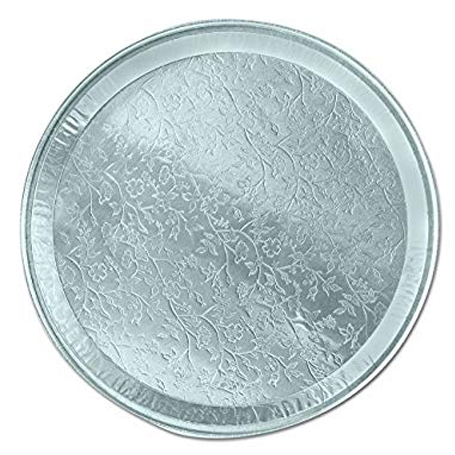 12" Round Embossed Aluminum Tray