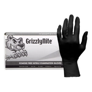 Disposable Nitrile Gloves X Large Black Powder Free