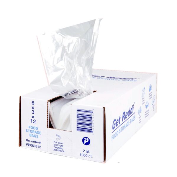 .6 Mil 8QT  Poly Food Bag 8" x 4" x 18"