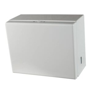 Single Fold Towel Dispenser White 9 1/4" x 11 3/4" x 5 3/4" Metal