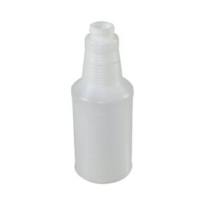 Round Plastic Bottle w/ Graduations 16 oz  Clear   Center Neck