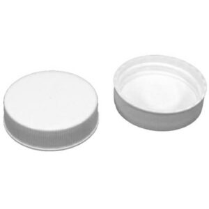 38-400 WHITE POLYPRO CAPS, RIBBED,