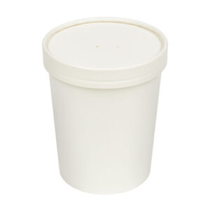 Soup Cup w/Paper Lid White Combo Pack 32oz