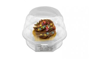 1ct PET Plastic Cupcake Container 5.25x4 Jumbo w/Swirl Dome