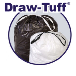 33x38 .80 mil White 32 gal Draw Tape Liner