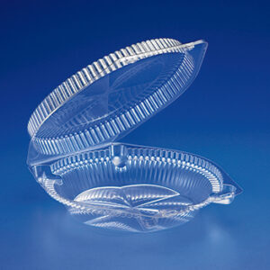 Clear Hinged 9" Pie / Quiche Cont 9.88" x 10.25" x 2.88"