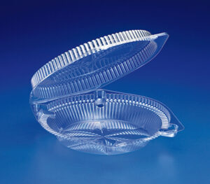 Clear Hinged 10" Pie Container 10.56" x 11" x 2.94"