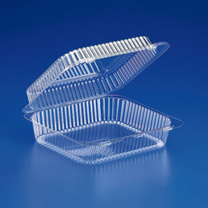 Clear Hinged 73oz Container 8.25" x 7.69" x 2.94"