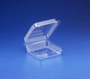 8" Square Cake Hinged Container 8.56" x 9" x 2.94"