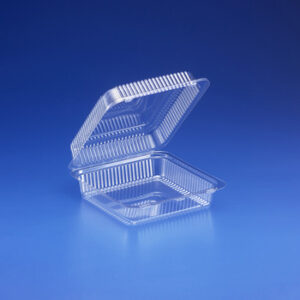 8" Square Cake Hinged Container 8.56" x 9" x 2.94"